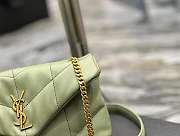 YSL Saint Lauren Loulou Puffer Bag Green 23CM - 5