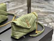 YSL Saint Lauren Loulou Puffer Bag Green 23CM - 4