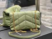 YSL Saint Lauren Loulou Puffer Bag Green 23CM - 3