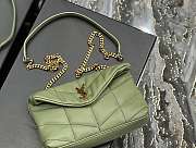 YSL Saint Lauren Loulou Puffer Bag Green 23CM - 2