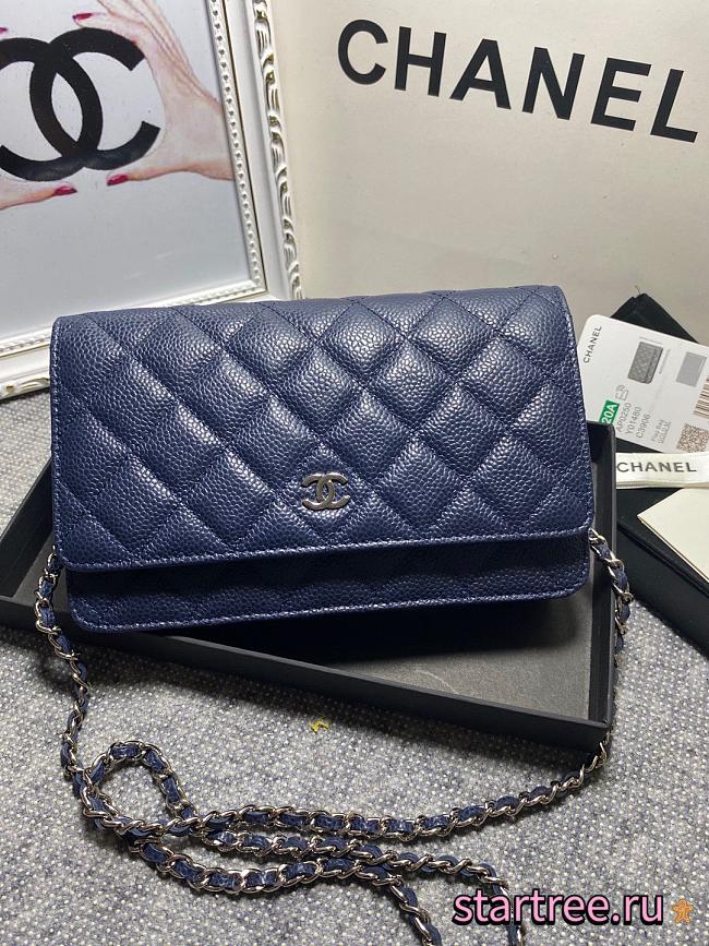 Chanel | Woc Wallet On Chain Navy Blue - 19cm - 1