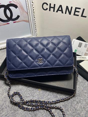 Chanel | Woc Wallet On Chain Navy Blue - 19cm
