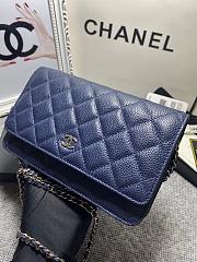 Chanel | Woc Wallet On Chain Navy Blue - 19cm - 4