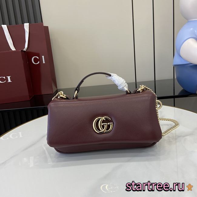 GUCCI GG Milano small top handle bag Burgundy-26cm x 14cm x 6cm - 1