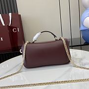 GUCCI GG Milano small top handle bag Burgundy-26cm x 14cm x 6cm - 5