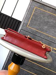 Chanel Small Flap Bag Grained Shiny Calfskin & Gold-Tone Metal -16x33x5cm - 5