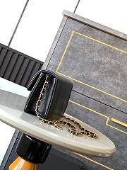 Chanel Small Flap Bag Grained Shiny Calfskin & Gold-Tone Metal Black-13 x 17.5 x 6 cm - 5