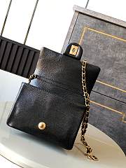 Chanel Small Flap Bag Grained Shiny Calfskin & Gold-Tone Metal Black-13 x 17.5 x 6 cm - 4