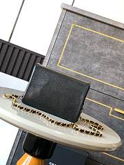 Chanel Small Flap Bag Grained Shiny Calfskin & Gold-Tone Metal Black-13 x 17.5 x 6 cm - 3
