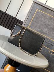 Chanel Small Flap Bag Grained Shiny Calfskin & Gold-Tone Metal Black-22x13x7cm - 4