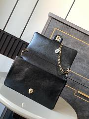 Chanel Small Flap Bag Grained Shiny Calfskin & Gold-Tone Metal Black-22x13x7cm - 3