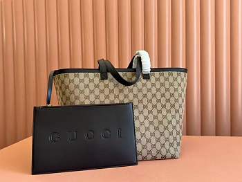 Gucci Totissima Medium tote bag Beige and ebony Original GG canvas