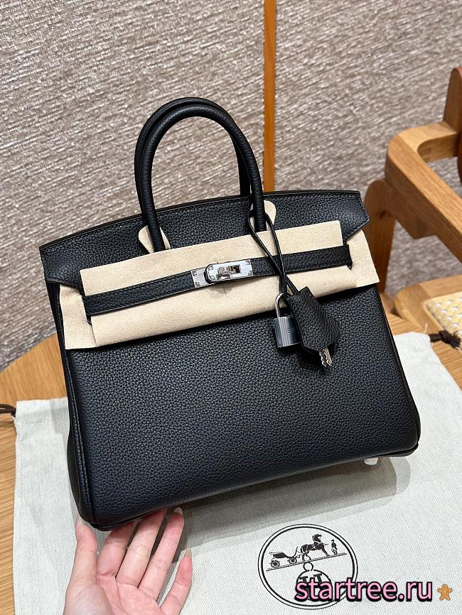 Hermes Birkin 30 Black with Sliver Hardware In Tago Leather - 1