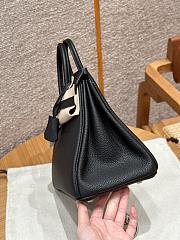 Hermes Birkin 30 Black with Sliver Hardware In Tago Leather - 5