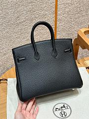 Hermes Birkin 30 Black with Sliver Hardware In Tago Leather - 4