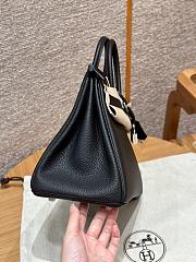 Hermes Birkin 30 Black with Sliver Hardware In Tago Leather - 2