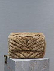 YSL Saint Laurent Calfskin Shearling Monogram Medium Niki Chain Satchel -28*20*8.5cm - 1