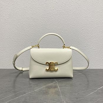 Celine Teen NINO BAG in calfskin White-20.5 x 13 x 8 CM