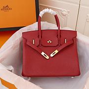 Hermes 25 Birkin Bag Red In Tagon leather - 1