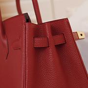 Hermes 25 Birkin Bag Red In Tagon leather - 4