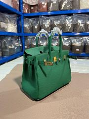 Hermes 25 Birkin Bag Green In Tagon leather - 4