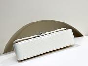 Chanel Medium Classic Flap In White Shiny Lambskin Leather-25cm - 5