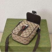GUCCI GG Mini Shoulder Bag in Beige And Ebony GG Bag-13*20*5.5CM - 2