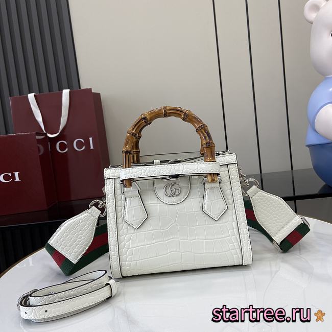 Gucci Diana Top HandBags In Crocodile Leather-20x16x10CM - 1