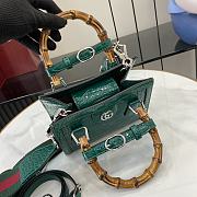 Gucci Diana Top HandBags In Crocodile Leather Green-20x16x10CM - 2