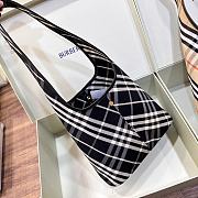 Burberry Small Check Shoulder Bag Black-26.5*13.5*46.5cm - 1