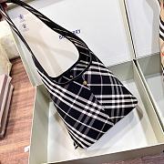 Burberry Small Check Shoulder Bag Black-26.5*13.5*46.5cm - 4