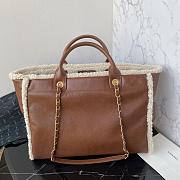 Chanel Shopping Bag in Brown Calfskin-38cm - 5