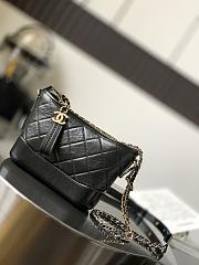 Chanel Gabrielle small hobo bag black dark silver gold CohotBag - 1