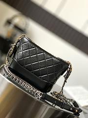 Chanel Gabrielle small hobo bag black dark silver gold CohotBag - 2