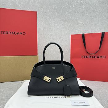 Ferragamo Hug Top-handle Bag Black Inside-32*22*14CM