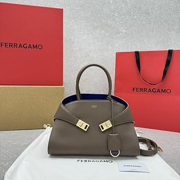 Ferragamo Hug Top-handle Bag Blue Inside-32*22*14CM