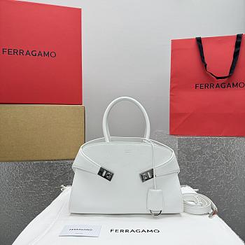 Ferragamo Hug Top-handle Bag White-32*22*14CM