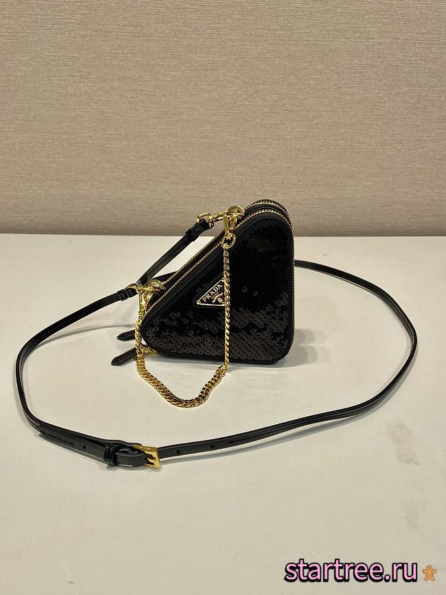 Prada Triangular sequined mini pouch - 1