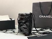 Chanel Mini 22 Bag Black With Black Letters - 5