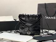 Chanel Mini 22 Bag Black With Black Letters - 2