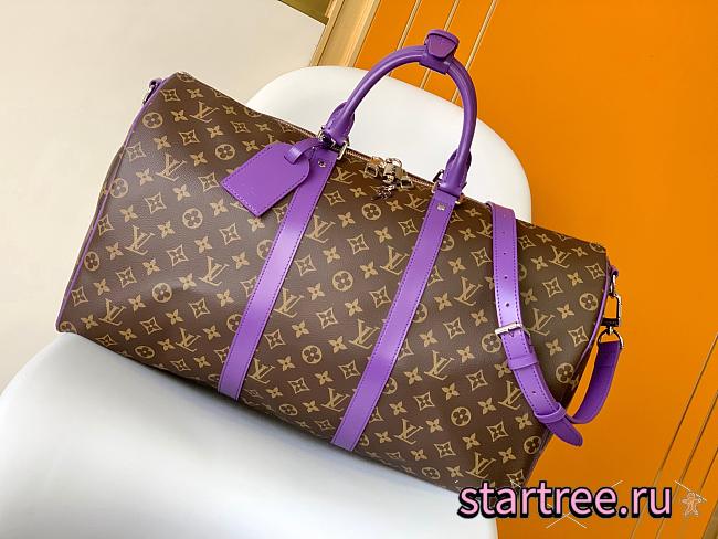 Louis Vuitton M13807 Keepall Bandoulière 45 Purple - 1