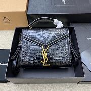 YSL | Cassandra Bag In Crocodile Leather Black-24.5×20×11.5cm - 1