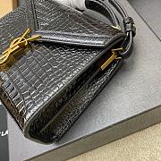 YSL | Cassandra Bag In Crocodile Leather Black-24.5×20×11.5cm - 3