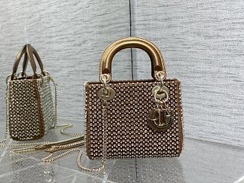 Dior Lady Bag With Diamonds-17cm