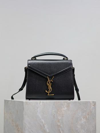 YSL CASSANDRA mini in BOX SAINT LAURENT Black-20*16*7.5cm