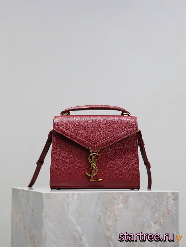 YSL CASSANDRA mini in BOX SAINT LAURENT Red-20*16*7.5cm - 1