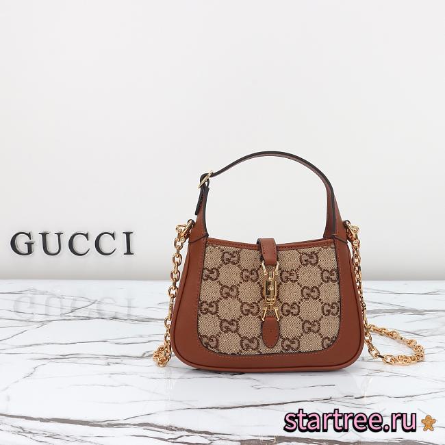 Gucci Mini Jackie Bag Brown #675799-19*13*3cm - 1