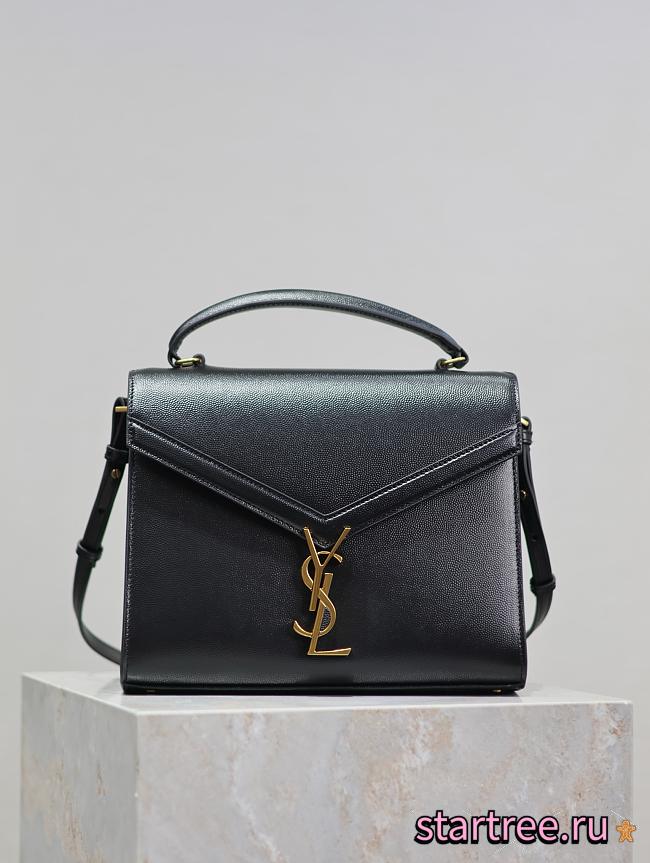 YSL CASSANDRA Small in BOX SAINT LAURENT Black-24.5*20*11.5cm - 1