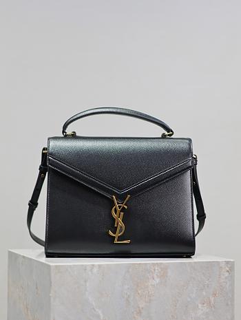 YSL CASSANDRA Small in BOX SAINT LAURENT Black-24.5*20*11.5cm