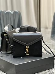 YSL CASSANDRA Small in BOX SAINT LAURENT Black and Suede-24.5*20*11.5cm - 1